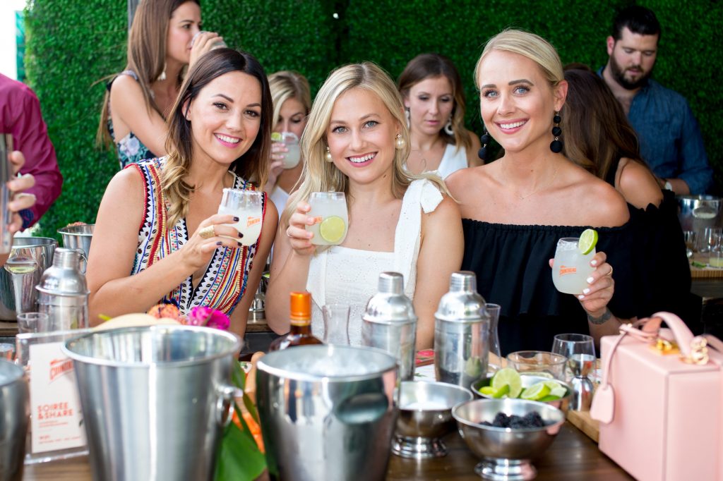 The hostess and guests became margarita experts with the help of Cointreau. 