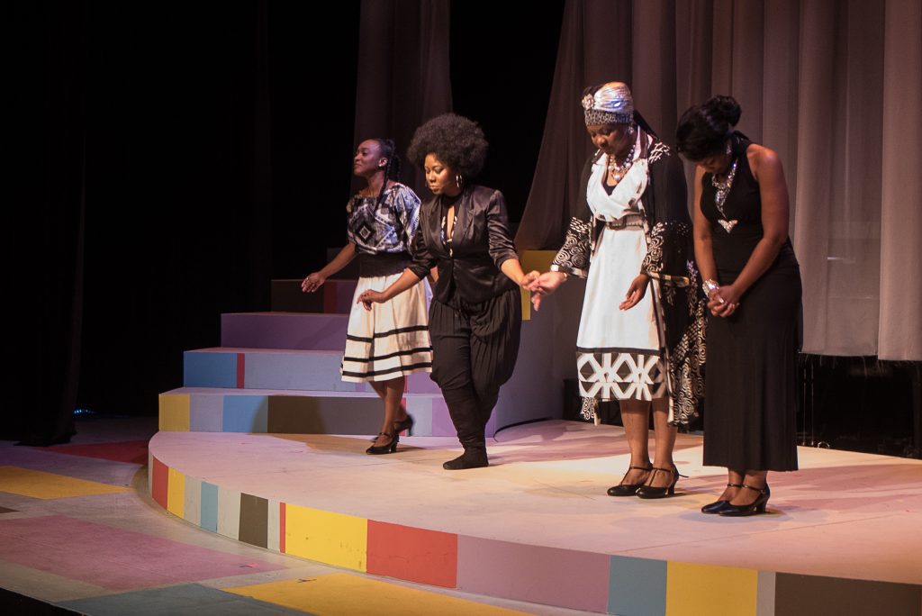 Cast of "Simply Simone" takes a bow:  Samantha West, Lakeisha Randle, Teacake Ferguson, Rita Hughes.