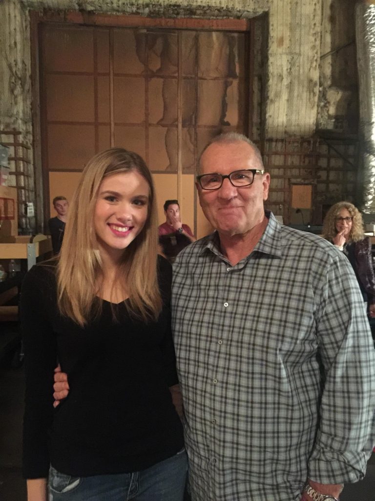 Brianna on set with Ed O'Neill