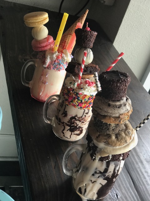 The indulgent desserts are meant for sharing.