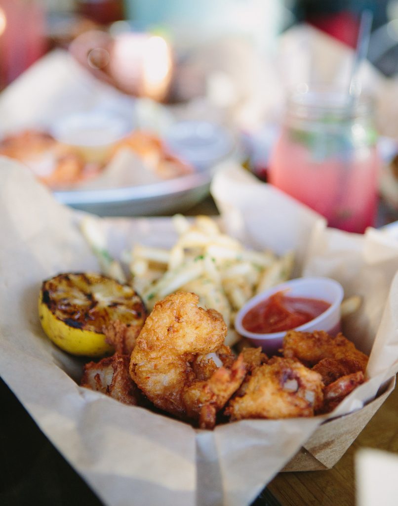 South Bank Seafood Bar's fried shrimp basket 