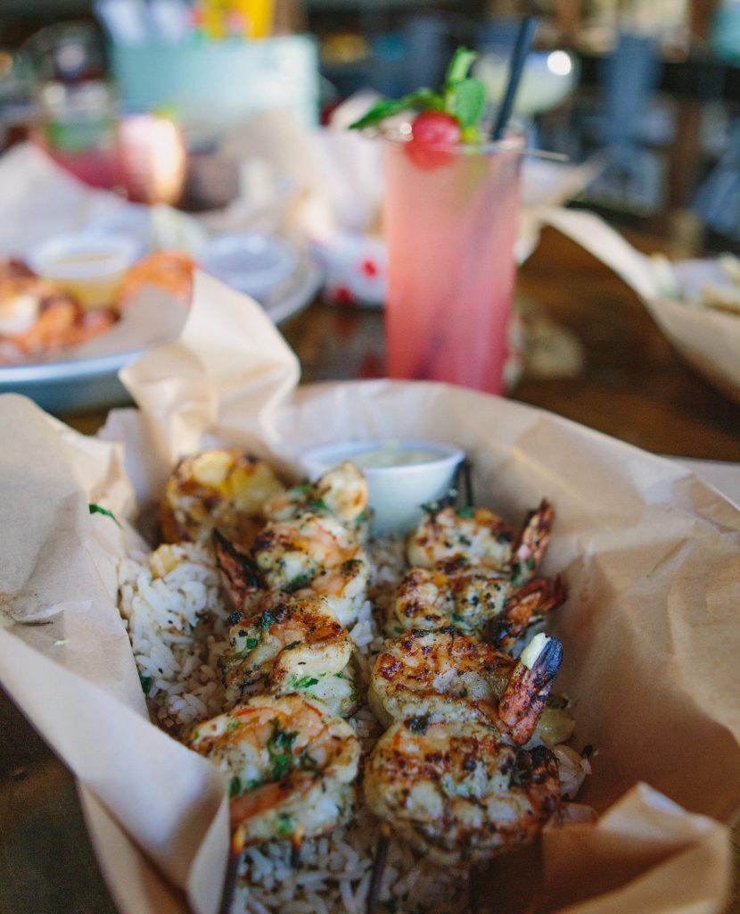 Grilled shrimp is also available at South Bank. 