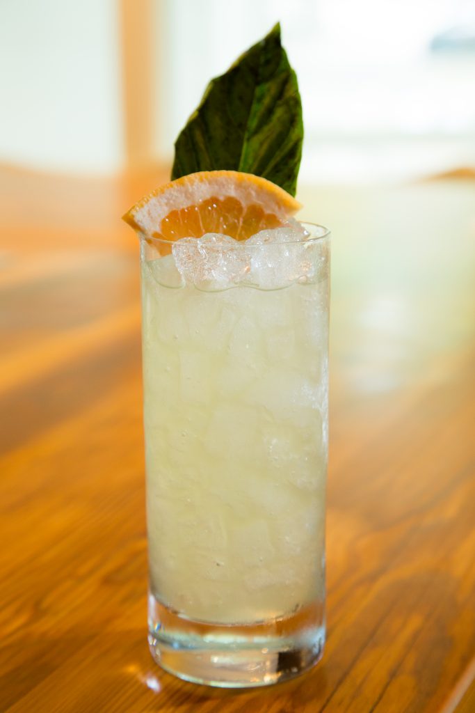 Stagecoach Inn's Rio Verde is made with Rio Verde with Polish vodka, basil, agave, green chartreuse, lime, and grapefruit oil. 