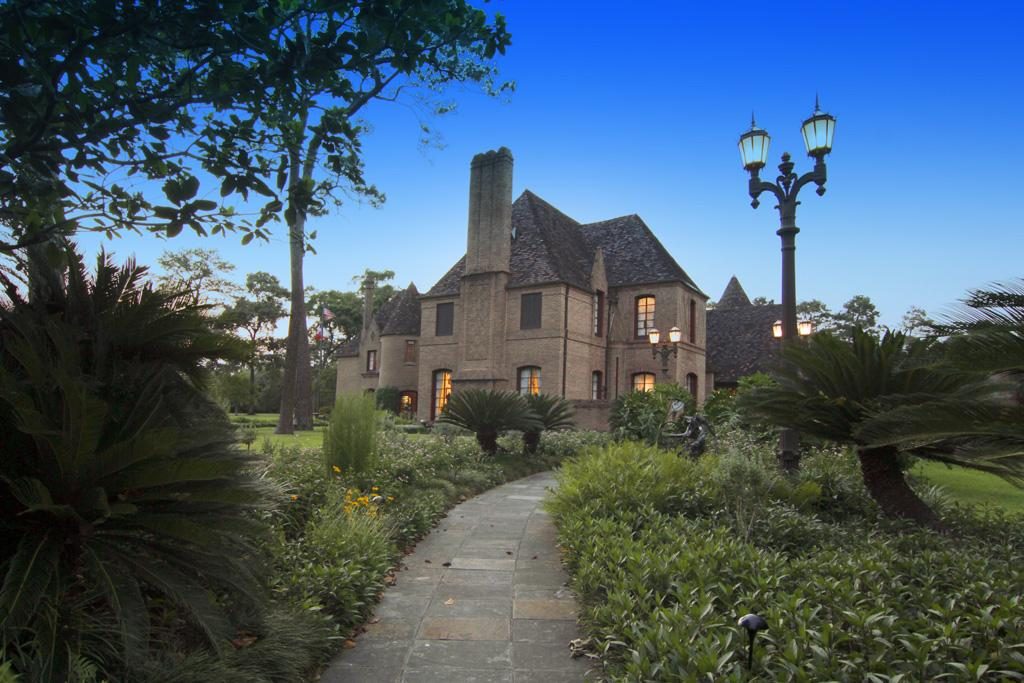 A view of the beautiful grounds of the former John Mecom Jr. home.