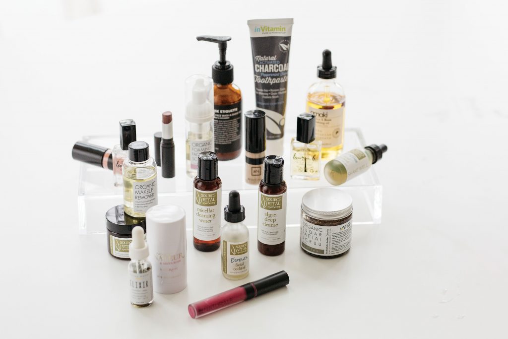 A sampling of all-natural products deemed pure by Estela Cockrell's Switch2Pure website.