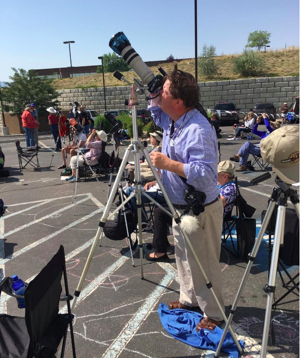 "Our (Houston Museum of Natural Science) Associate Curator of Paleontology, David Temple is checking out the #eclipse in Casper, Wyoming. We want to see your eclipse pics! Tag us using #hmnseclipse!" — @hmns
