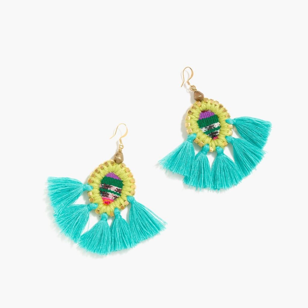 Gaia for J. Crew tassel earrings, $125