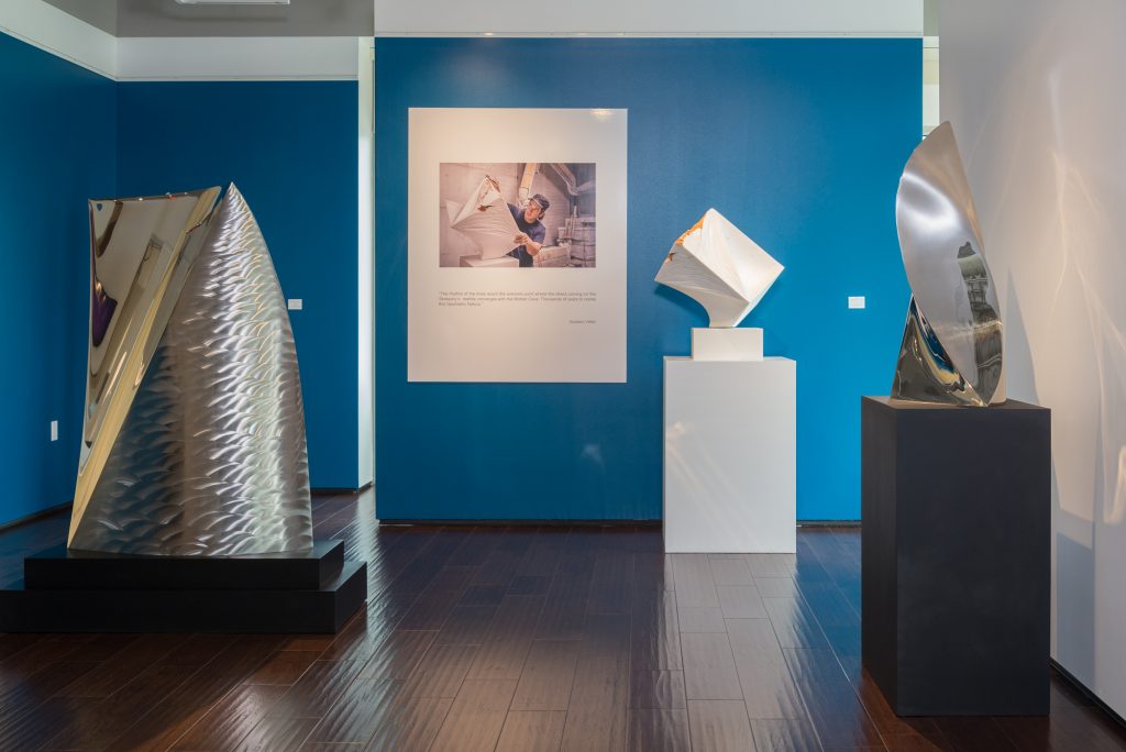 A view of the exhibition which marked the artist's American debut.