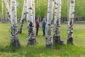265 4×6 Newlyweds among the aspen trees (Photo by Priscilla Dickson, Wilson Parish)