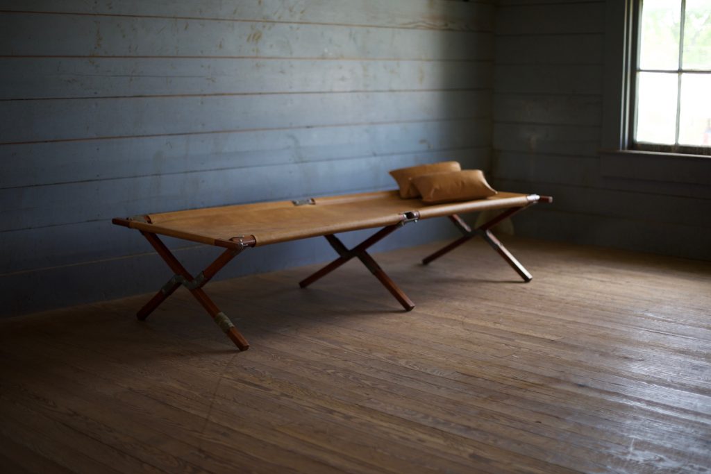 Vintage reclaimed and refurbished cot, at Curate by Stash