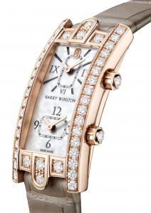 Harry Winston Avenue C Dual Time 18K rose-gold timepiece, $33,200