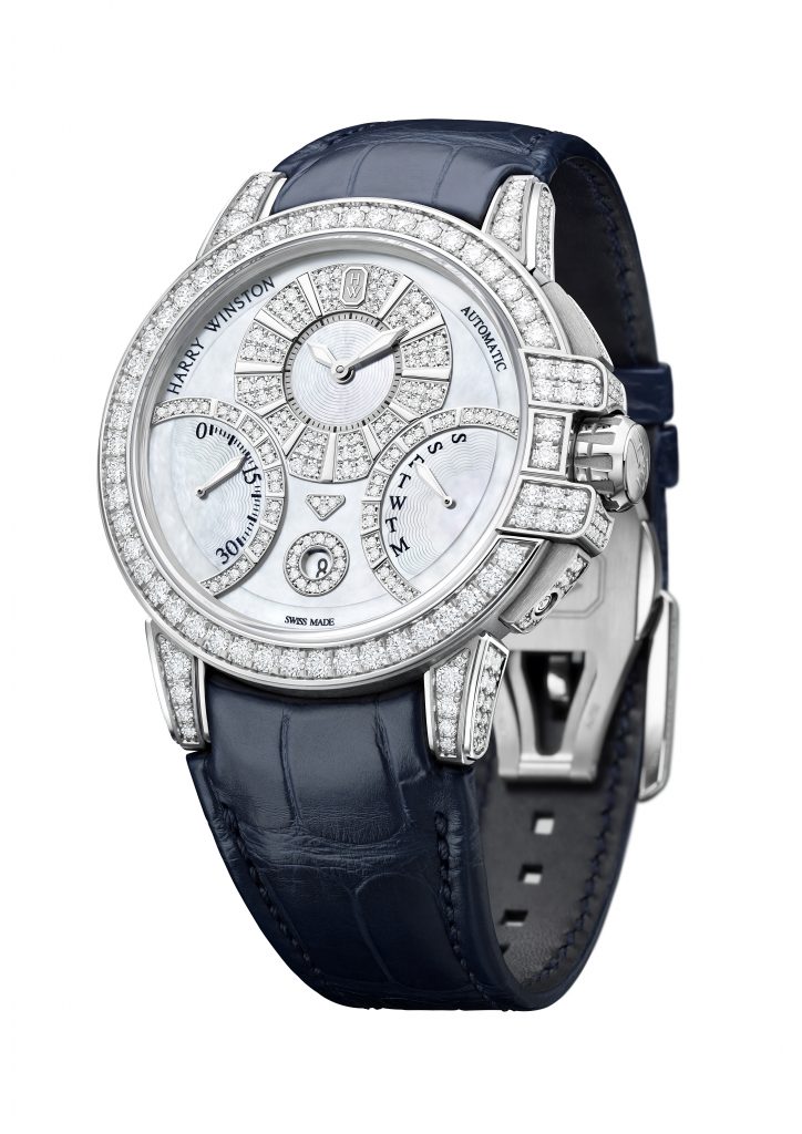 Harry Winston Ocean Biretrograde 42mm Automatic 18K white-gold timepiece, 76,900