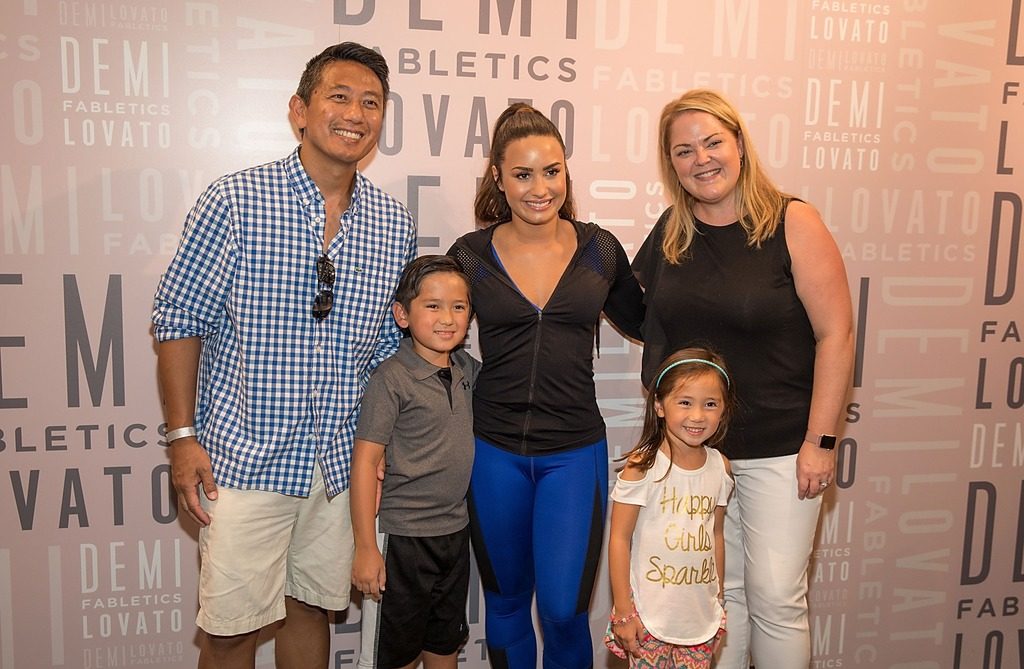Demi Lovato visited the Legacy West Fabletics store to promote her latest collaboration with the brand. 