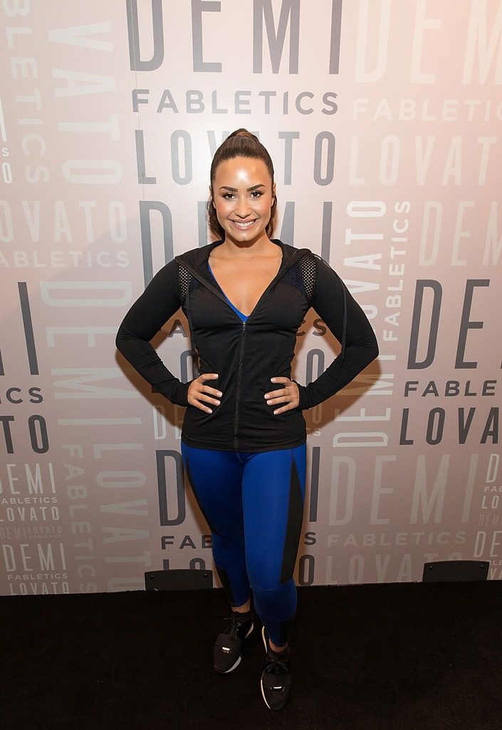 Demi Lovato visited the Legacy West Fabletics store to promote her latest collaboration with the brand. 