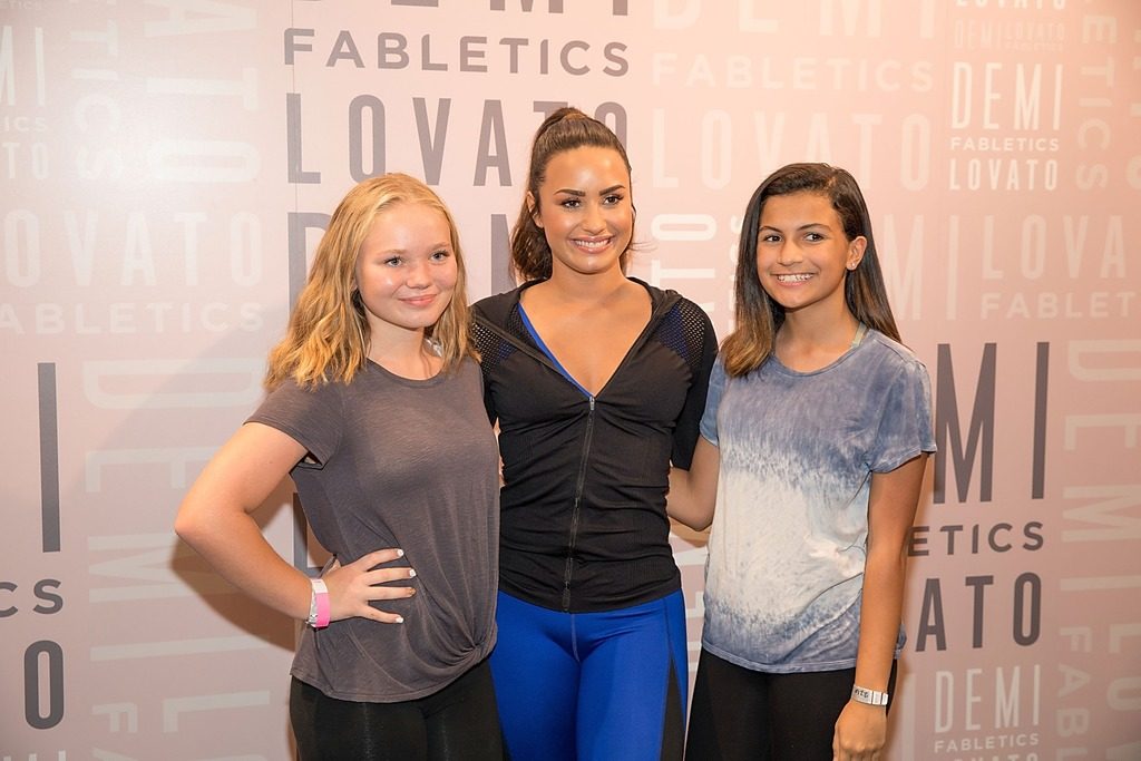 Demi Lovato visited the Legacy West Fabletics store to promote her latest collaboration with the brand. 