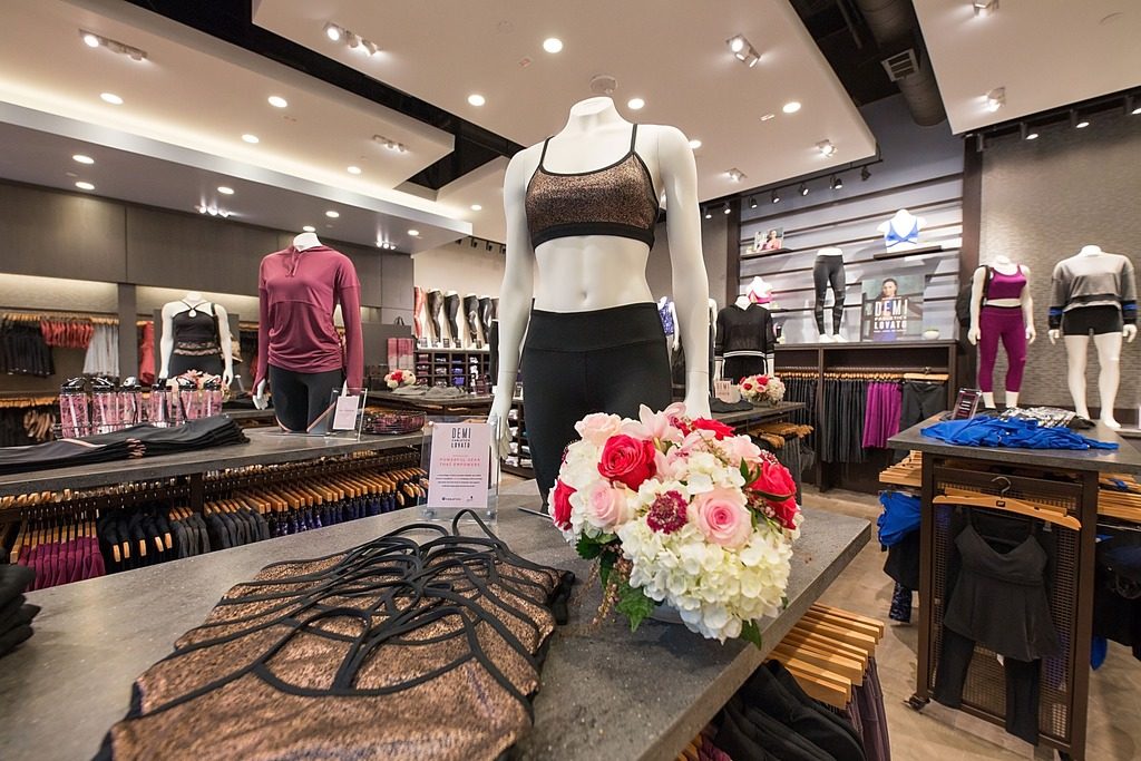 Demi Lovato visited the Legacy West Fabletics store to promote her latest collaboration with the brand. 