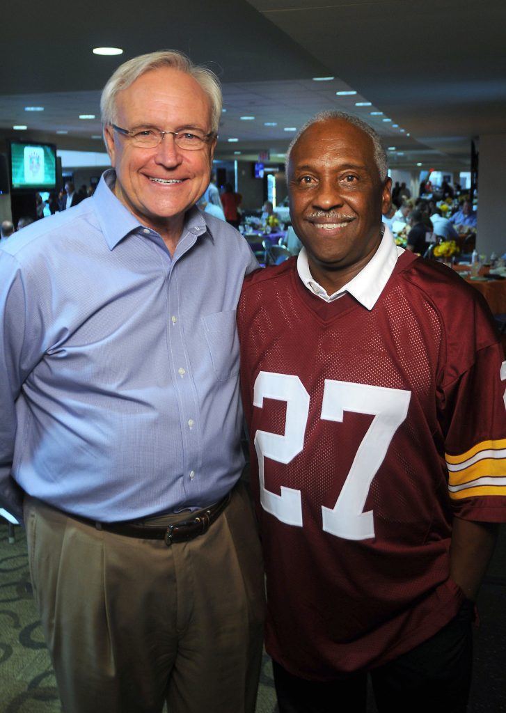 Bill King and Fred Newhouse at the Fantasy Football event benefiting the Boys & Girls Harbor at NRG Stadium Tuesday Sept. 26, 2017.(Dave Rossman Photo)