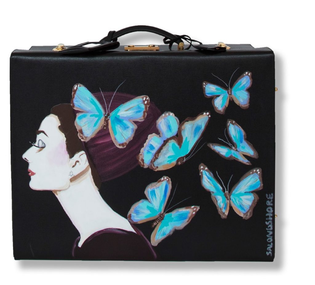 Audrey Hepburn and butterflies on the Grace Trolley 