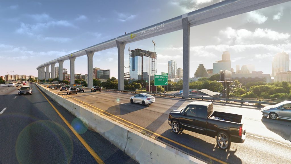 A rendering of Hyperloop Texas. 