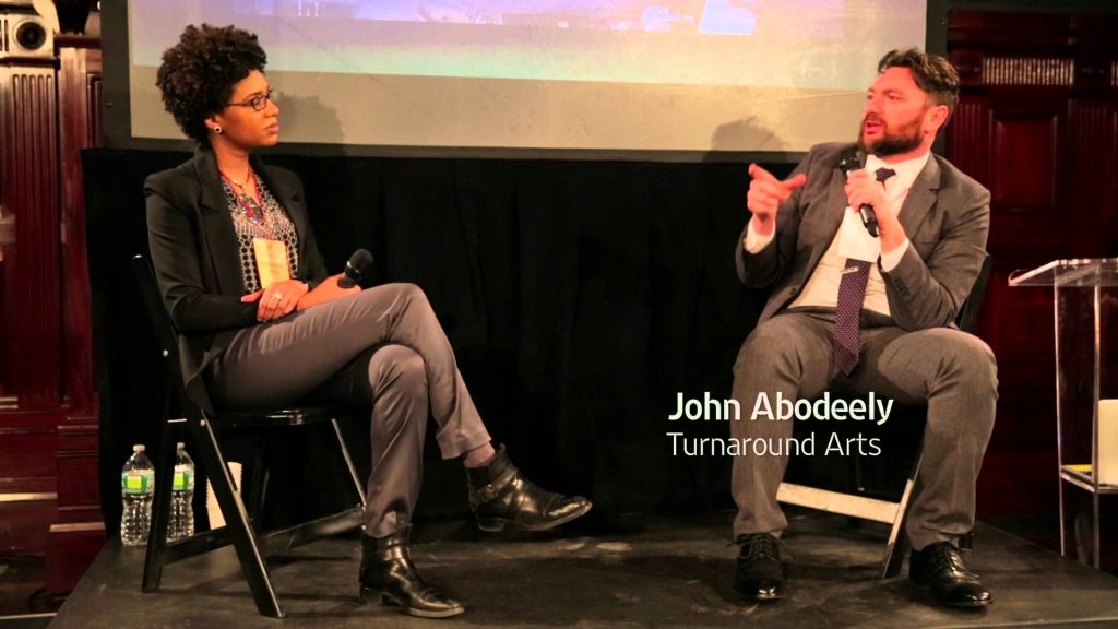 An Art12 segment featuring artist LaToya Ruby Frazier and John Abodeely (Courtesy Art21) 