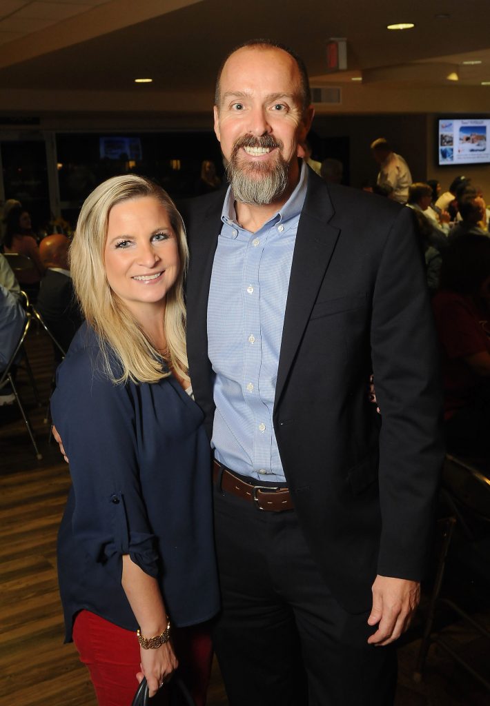 Laura and Wayne Kinngham at the Fantasy Football event benefiting the Boys & Girls Harbor at NRG Stadium Tuesday Sept. 26, 2017.(Dave Rossman Photo)