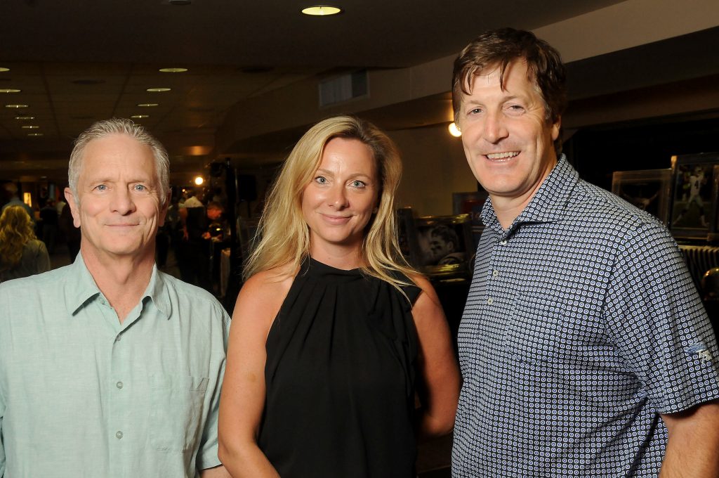 From left: Poe Reed, Becky Galli and Bill Bucy at the Fantasy Football event benefiting the Boys & Girls Harbor at NRG Stadium Tuesday Sept. 26, 2017.(Dave Rossman Photo)