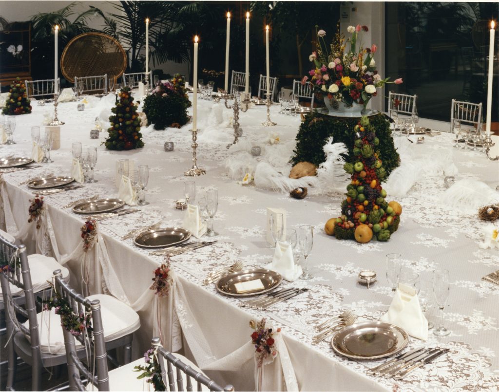 The table set for one of the first Silver Suppers