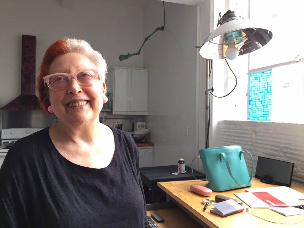 Artpace artist-in-residence Martha Wilson in studio