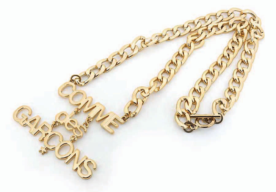 Vintage Comme des Garçons limited-edition logo necklace