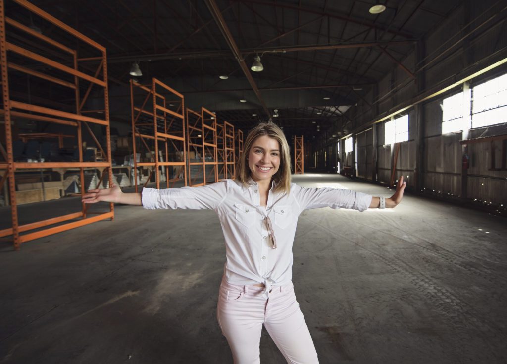Rachael Volz in A Fare Extraordinaire's new temple to party planning. (Photo Brandy Stoesz Photography)