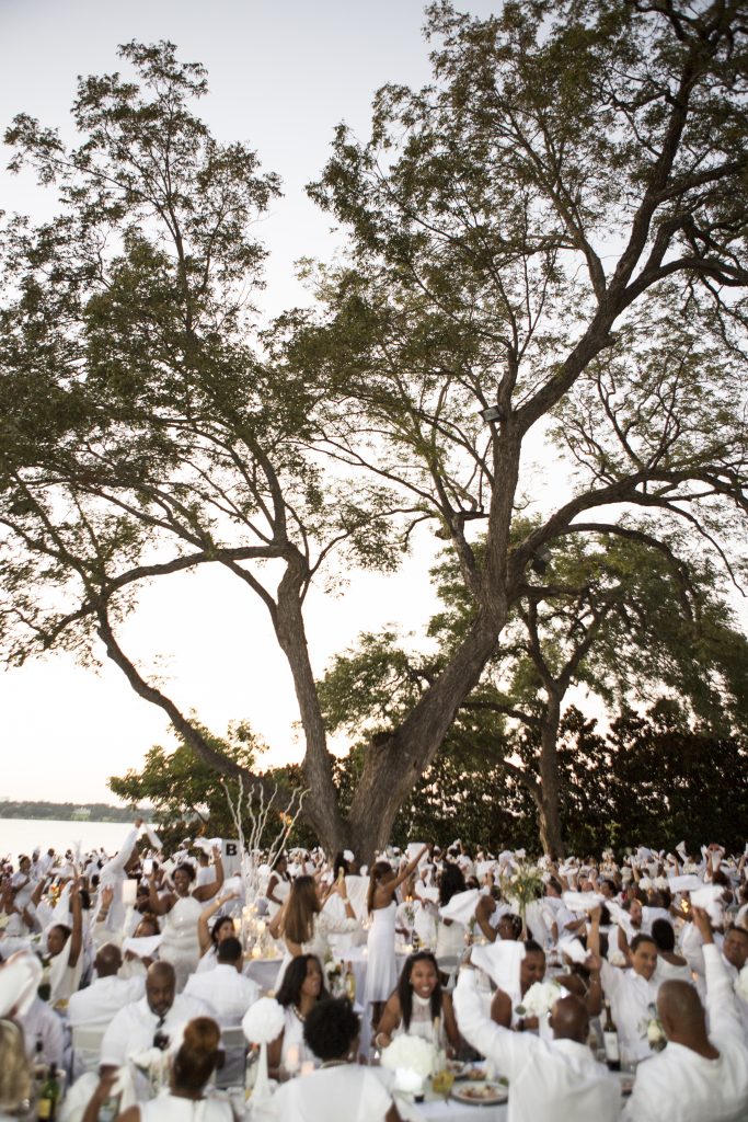 Dallas' third annual Dîner en Blanc was held at the Dallas Arboretum. 