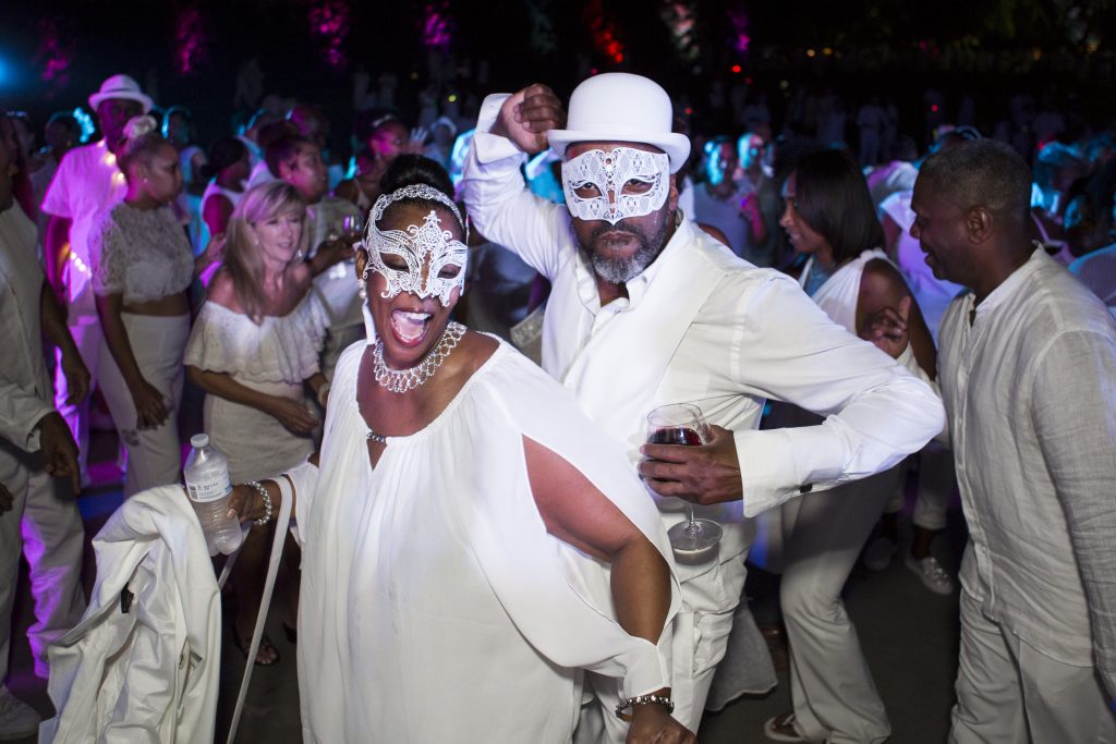 After dinner, the party continued with music and dancing. 