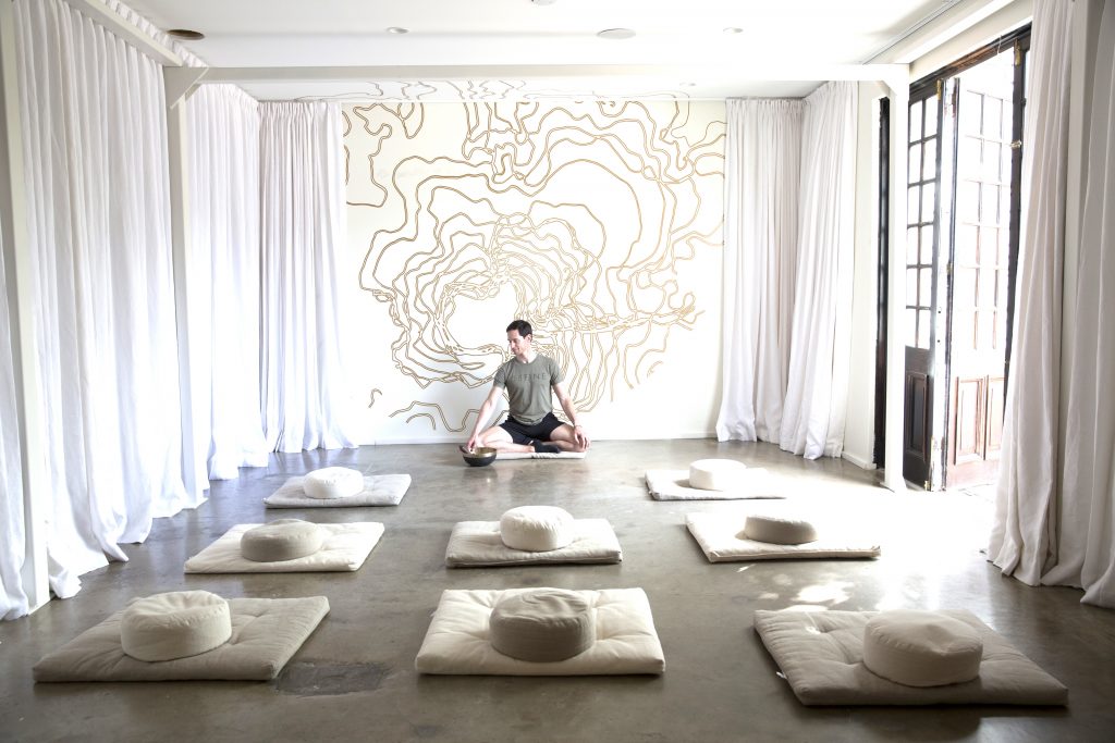 Henry Richardson in the serene meditation studio in Define Living.