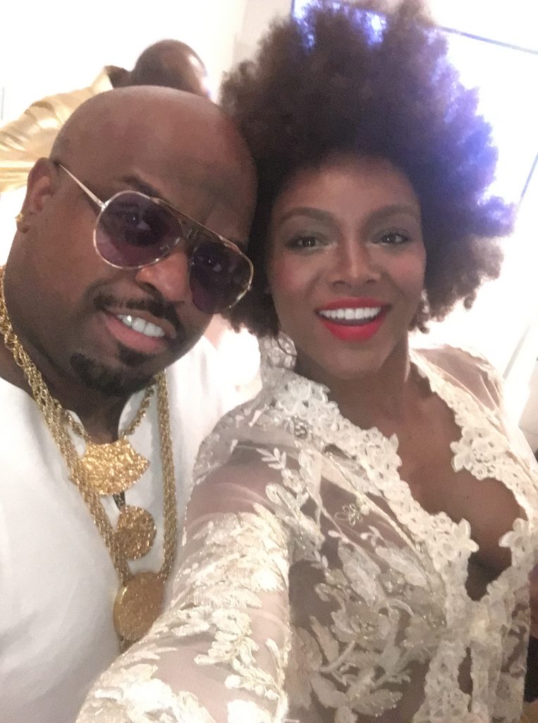 A candid backstage snap with CeeLo Green.