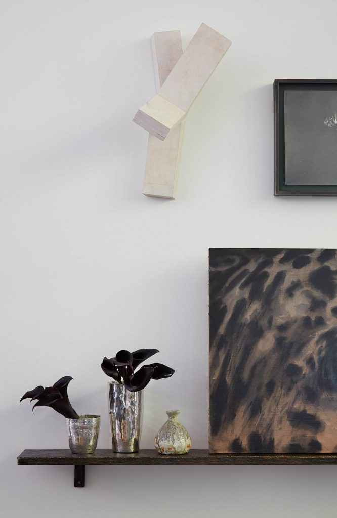 The couple wanted a house with white walls to display their growing art collection. 