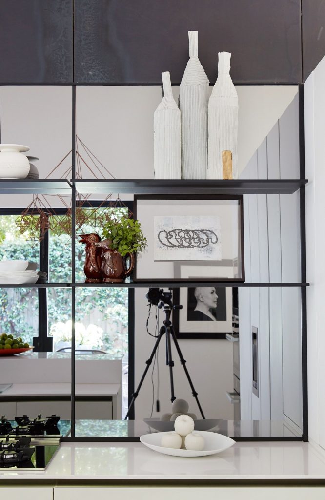 The kitchen is more focused on form than function – perfect for the non-culinary couple. 