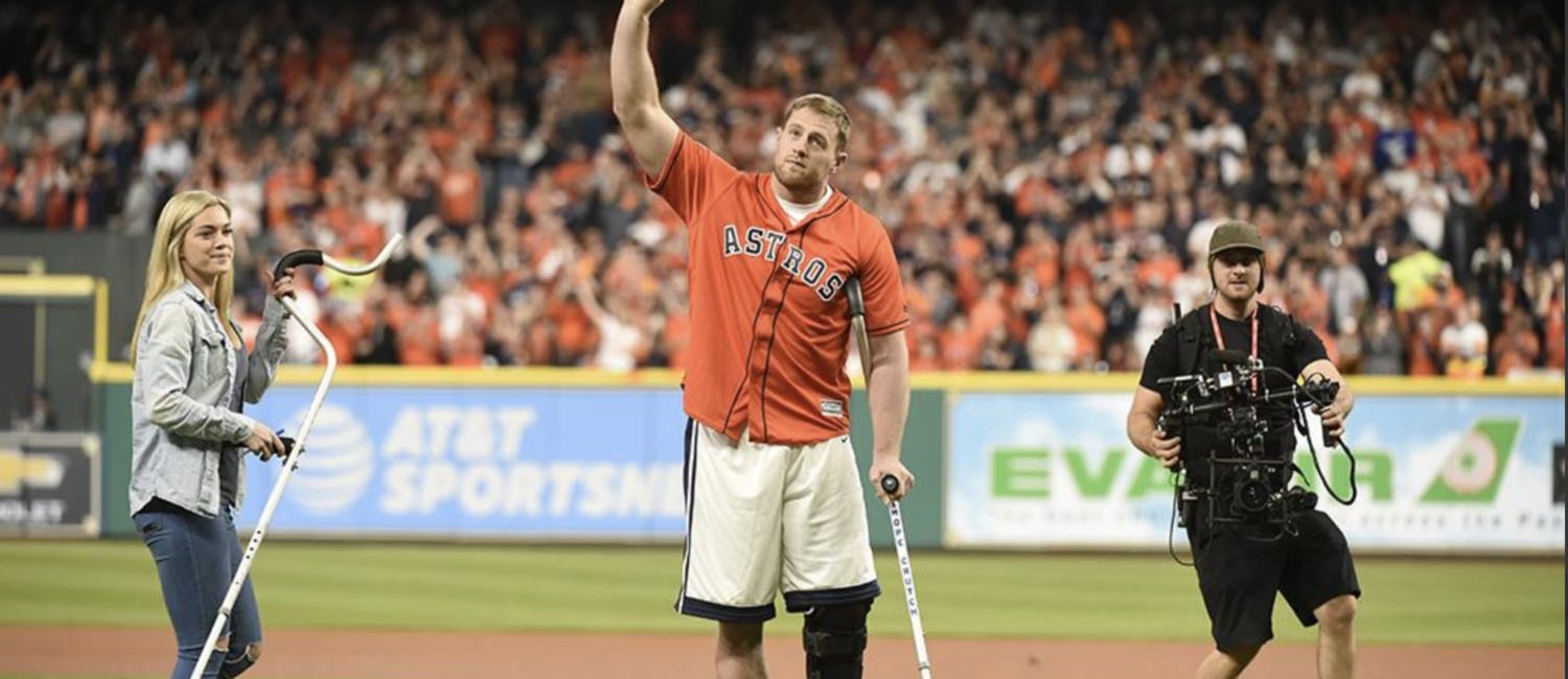 J.J. Watt World Series first pitch