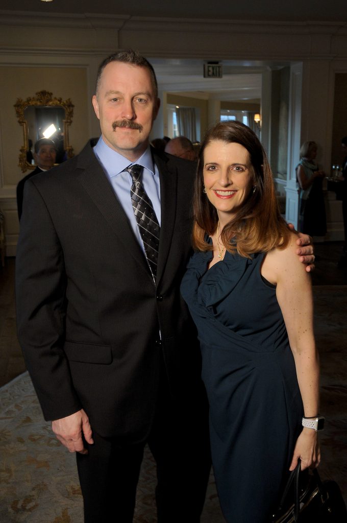 Stephanie and Jesse Martin at the Houston Hospice 2017 Spirit Award Dinner at the River Oaks Country Club Thursday Oct. 12, 2017.(Dave Rossman Photo)