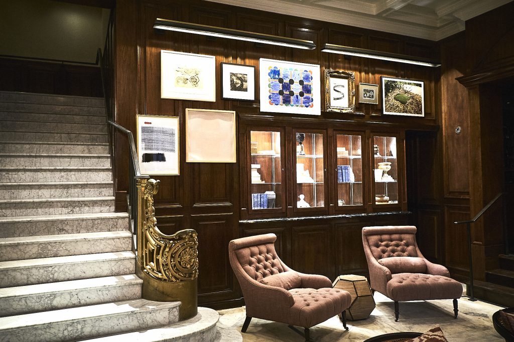 The French Room Salon is filled with the work of Texas artists, curated by the Nasher's Lucia Simek. 