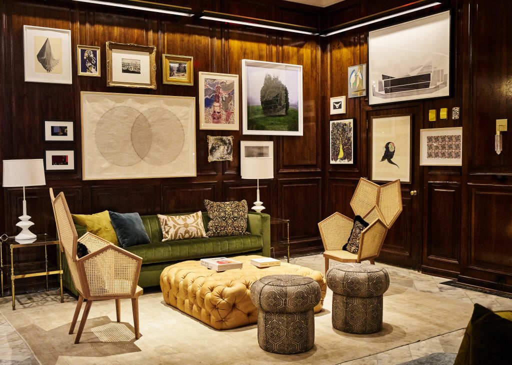 The French Room Salon is filled with the work of Texas artists, curated by the Nasher's Lucia Simek. 