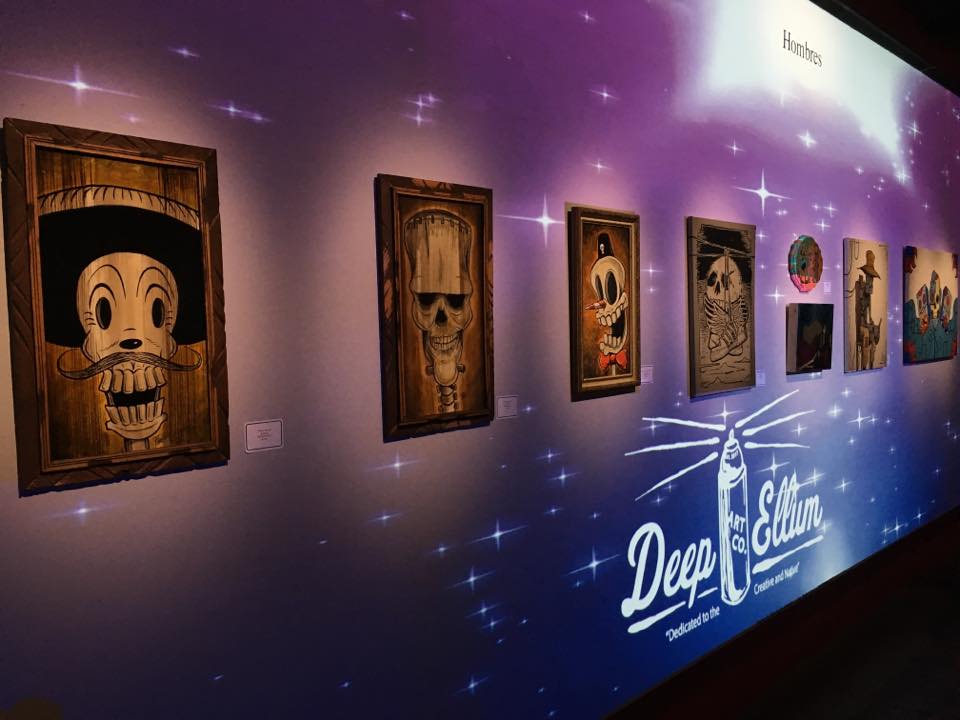 The gallery wall holds themed group shows which rotate every two weeks.