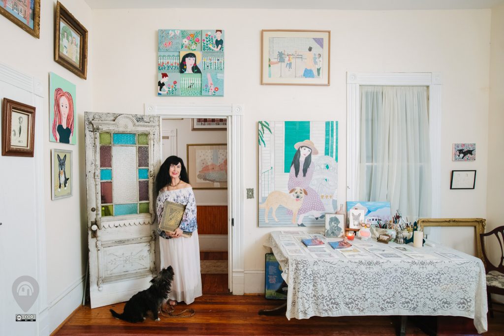 Anne Reese Hernandez's Portrait Home is filled with paintings that tell a story. 