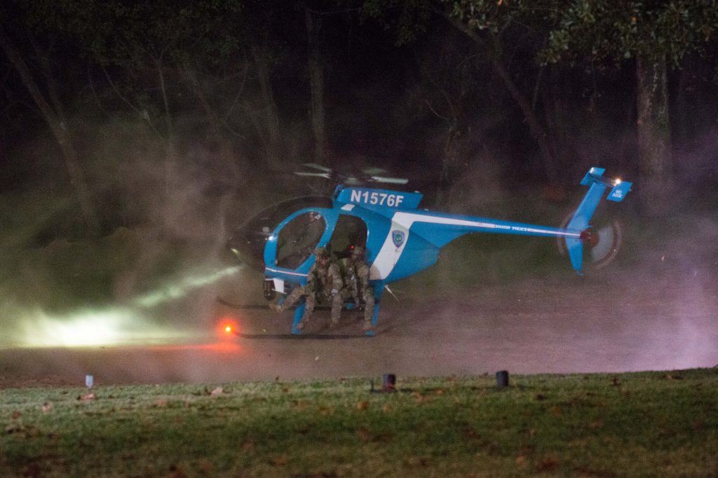 The True Blue Gala benefitting the Houston Police Foundation was held at the home of Tilman & Paige Fertitta. Several members of the Houston Rockets made a surprise appearance.