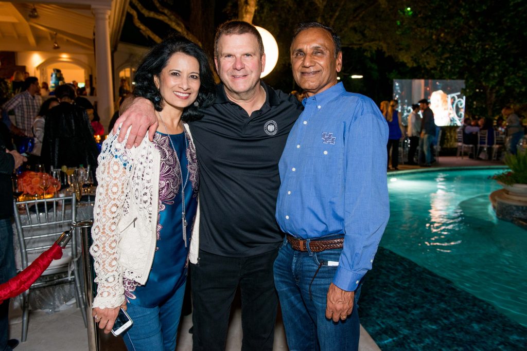 Renu Khator, Tilman Fertitta, Suresh Khator