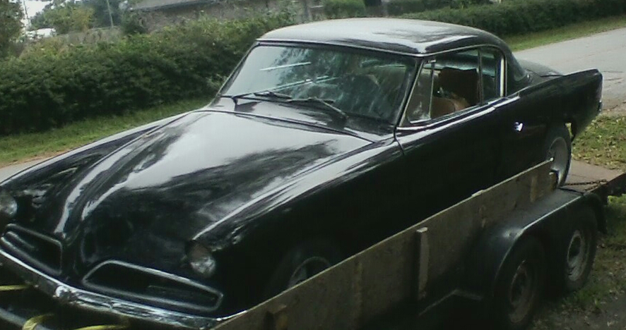 A '53 Studbaker Starliner rolls for Marche de Noel, Rice Village.