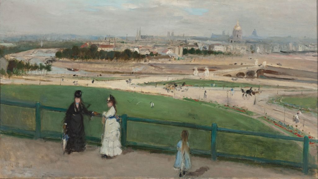 Berthe Morisot's "View of Paris from the Trocadero," 1871–1873, revels in moments from bourgeois life. Now the forgotten Morisot will get her due with a international four-museum tour, including a stop in the spring of 2019 at the Dallas Museum of Art. (Photo © Santa Barbara Museum of Art)