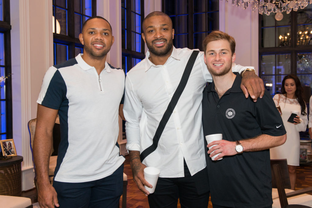 The True Blue Gala benefitting the Houston Police Foundation was held at the home of Tilman & Paige Fertitta. Several members of the Houston Rockets made a surprise appearance.