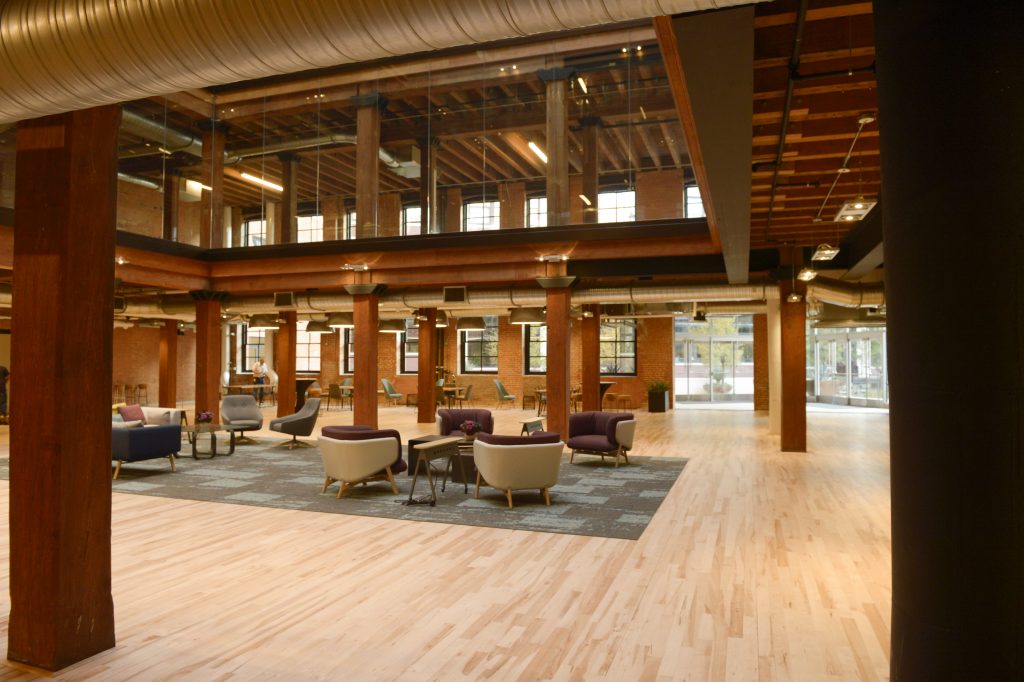 The company kept many of the building's original features intact. 