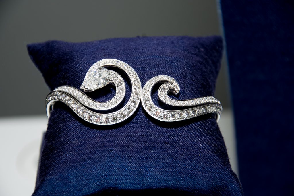 De Beers Diamond Jewellery on display at the private dinner at La Table. 