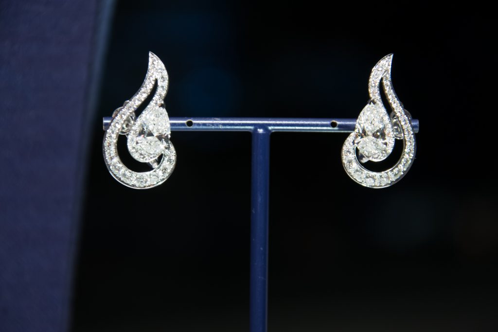 De Beers Diamond Jewellery on display at the private dinner at La Table. 